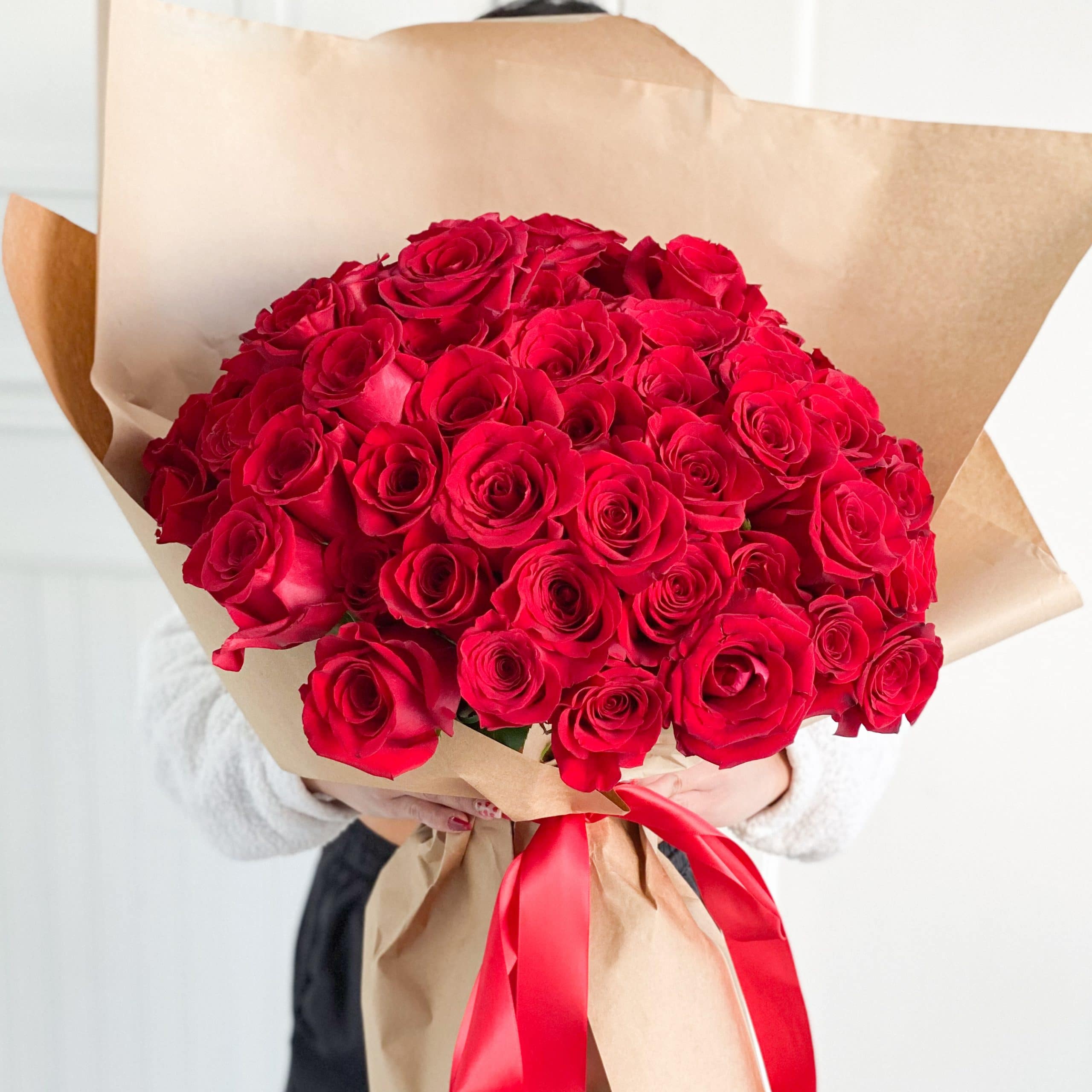 Wild For You Huge Red Roses Bouquet FloralBASH