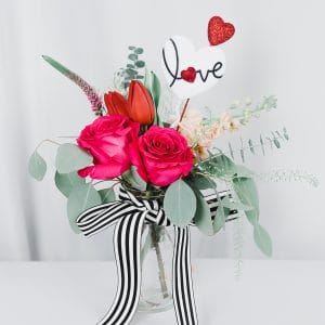Pink Flowers Valentines