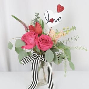 Pink Mason Jar Valentines