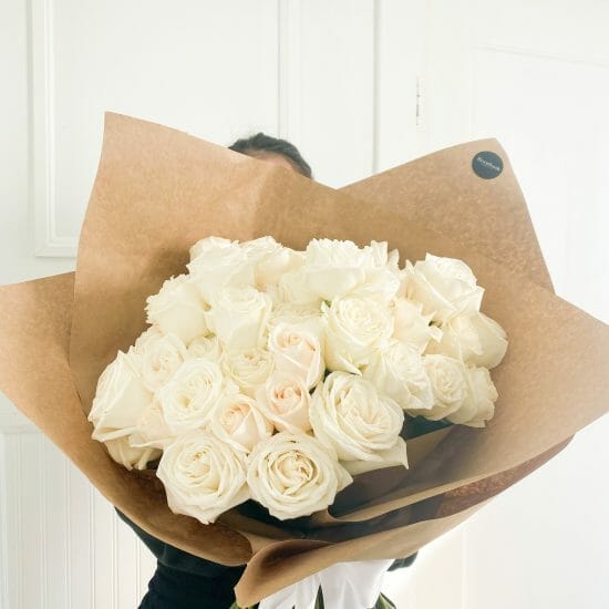 White Roses Bouquet Delivery Toronto