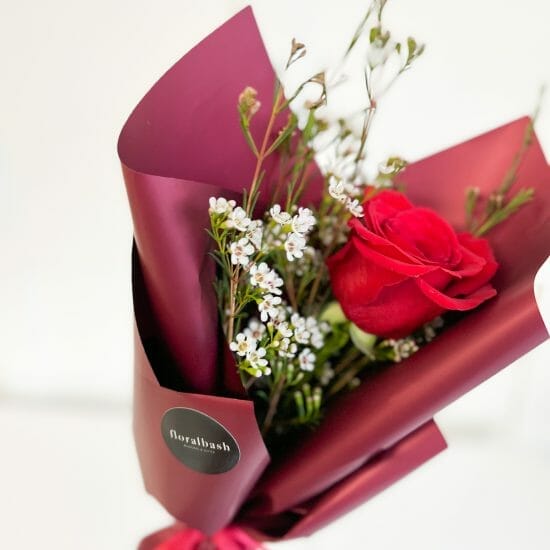 single rose bouquet